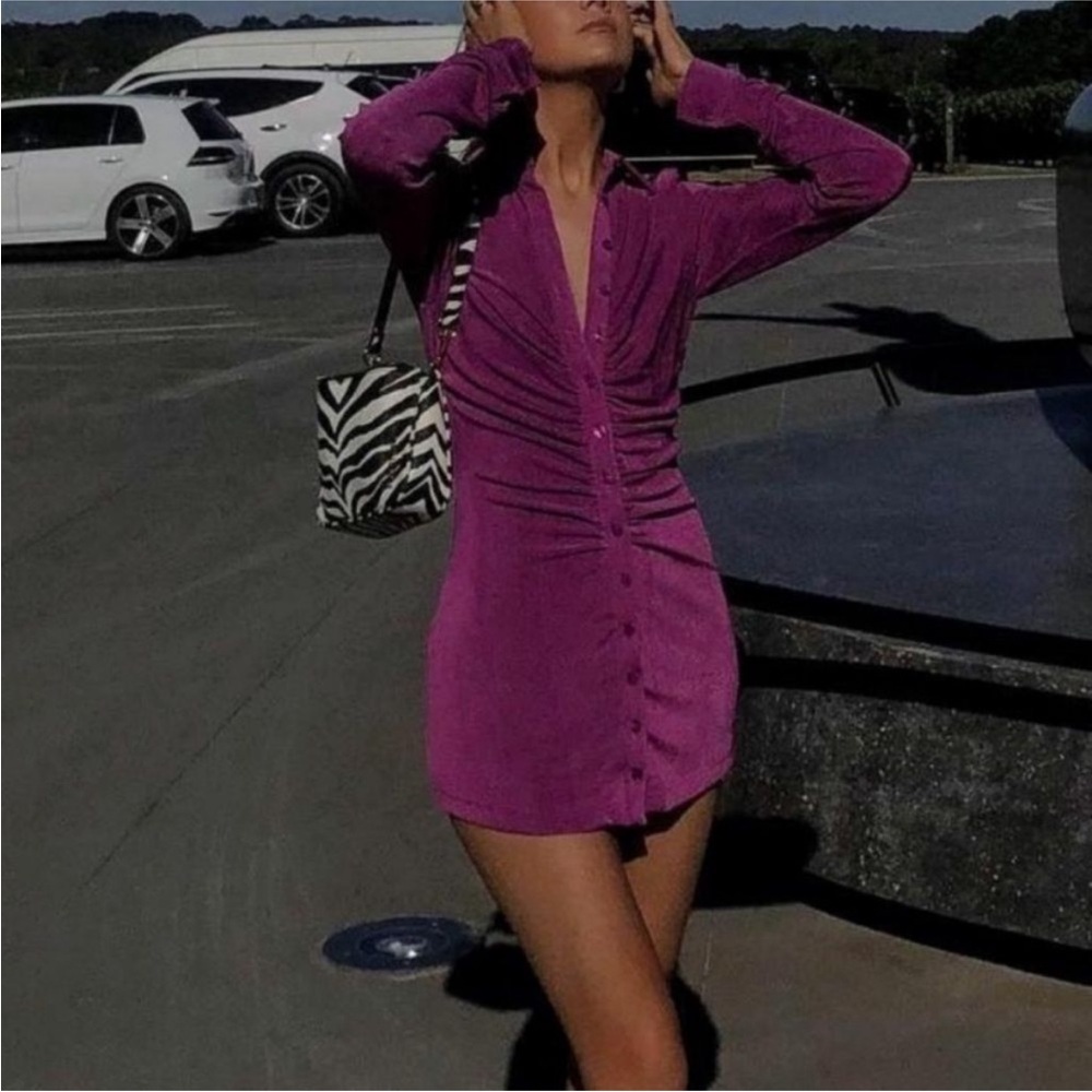 With Jéan Andy Dress Long Sleve, Mini, Size Small💜 - Picture 3 of 9